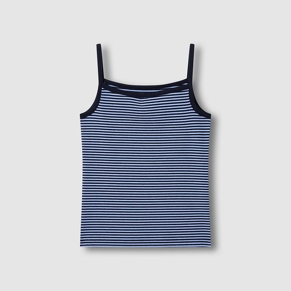 여 코튼 립 스퀘어넥 민소매 티셔츠 J116201095054