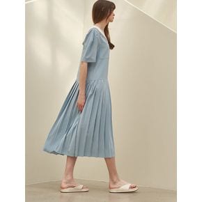 SAILOR COLLOR PLEATS DRESS_LIGHT BLUE