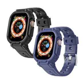 애플워치 빅뱅 일체형 벨트버클 실리콘 스트랩 밴드 시계줄 Apple Watch 8 7 SE 6 5 4