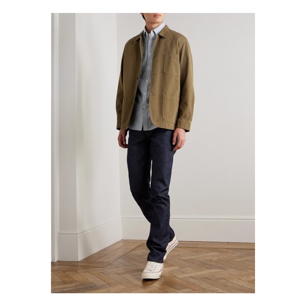 포르투기스 플란넬 브러시드 코튼 옥스포드 버튼다운 칼라 셔츠 46376663162911682