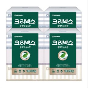 크리넥스 클래식 숲속향 180매 6입 x 4팩 각티슈 미용티슈