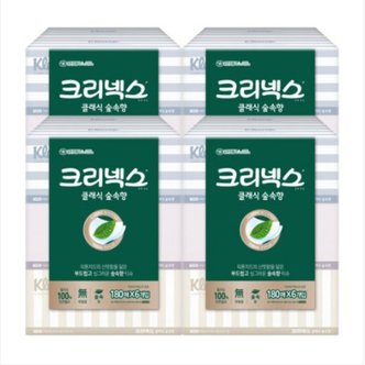  크리넥스 클래식 숲속향 180매 6입 x 4팩 각티슈 미용티슈