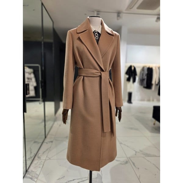 [여주점] 캐시미어 벨티드 스터치 롱코트 S254MSG412
