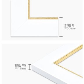 3x5 사진액자 (엣지화이트) 가족웨딩인테리어탁상 (퍼즐사랑)