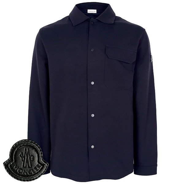 [부산점] 몽클레어 네이비블루 로고패치 포켓 셔츠 자켓 8S00001 89AVV 742