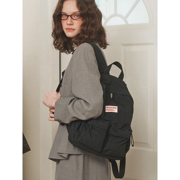mini ver. Two pocket daily backpack_Black