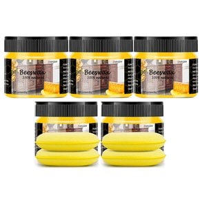 CARGEN 비즈왁스 비왁스 100% 천연 다목적가구 케어 밀납 5팩 Wood Seasoning Beeswax