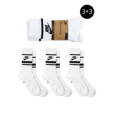  1+1/총6켤레 스포츠 쿠션 크루삭스 에센셜 중목 화이트