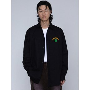 [UNISEX]클로버 GRAVEROF 아치 로고 베이직 셔츠_블랙