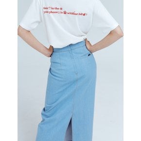 캥거루포켓 연청데님 롱 스커트