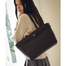 Belt bbg leather shoulder bag_Brown