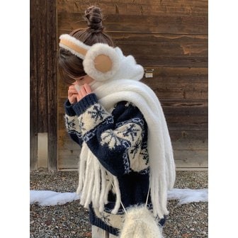 아노에틱 [알로하 PICK] ANC MELLOW SOFT MUFFLER_WHITE