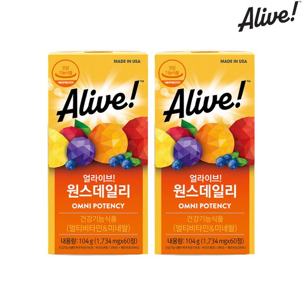 멀티비타민 60정 2병 / 4개월분 (포맨, 포우먼, 멀티 선택 1)