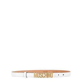 4322577 Moschino Thin Leather Logo Belt 72666377