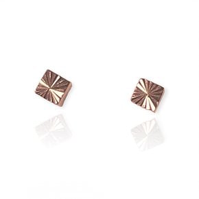 E134 14K SQUARE Earrings PG (14K gold)