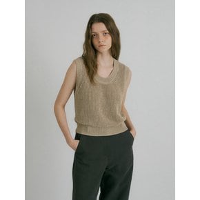 PAPER CROP KNIT TOP (NATURAL)