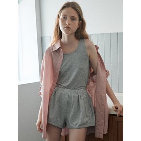 BASIC ROUND SLEEVELESS_GRAY
