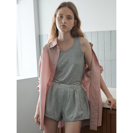 얀13 BASIC ROUND SLEEVELESS_GRAY