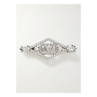 발렌티노 레브 라디우스 스와로브스키® 크리스털 장식 실버톤 헤어 클립 1647597358530648