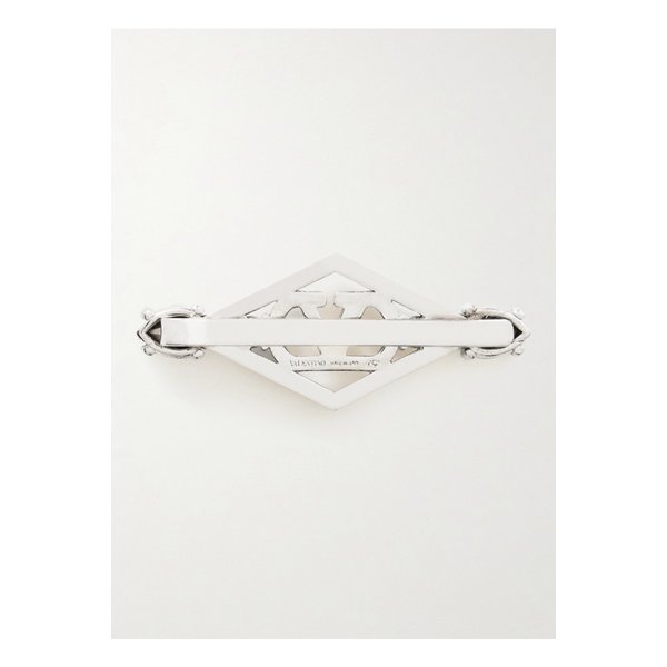 레브 라디우스 스와로브스키® 크리스털 장식 실버톤 헤어 클립 1647597358530648