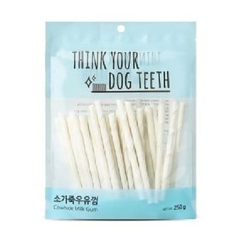  ThinkYourDogTeeth 오래먹는 소가죽 강아지 우유껌간식 44P