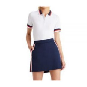 GFORE 지포어 PLEATED COLLAR  CUFF POLO (G4LS23K802-SNO) (여성 플리츠 칼라 커프 폴로)