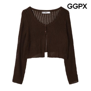 GGPX 투 버튼 스카시 크롭 니트 가디건 (GP7KG023F)