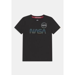 키즈 알파 인더스트리 NASA 레인보우 - 프린트 티셔츠 반팔티 - 블랙 8425703