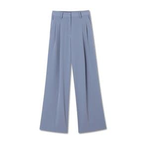 TWO PINTUCK WIDE SLACKS SMOKY BLUE