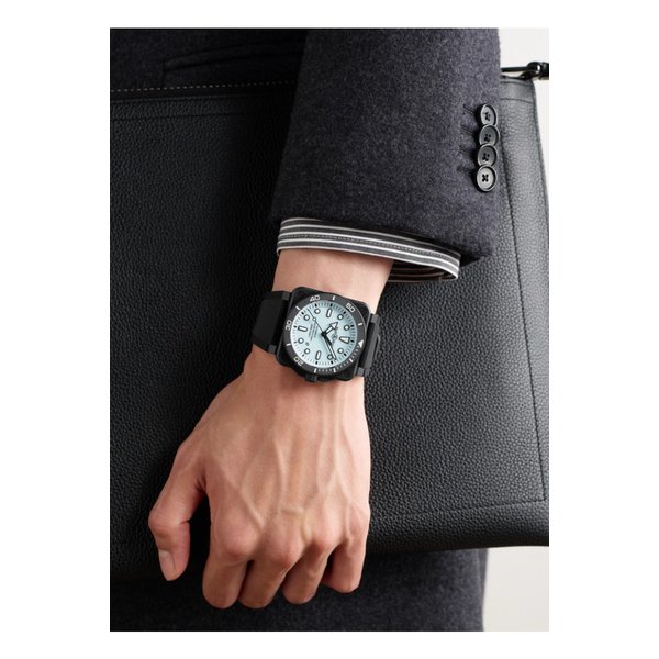 벨앤로스 BR-03 다이버 풀 럼 오토매틱 세라믹 고무 42mm 시계 46376663162921250