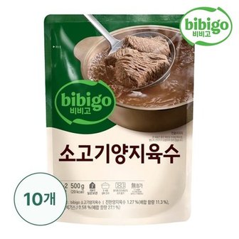 CJ제일제당 비비고 소고기양지육수 500G x 10개