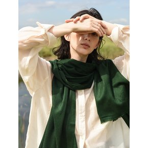 Cashmere pashmina muffler_Forest green