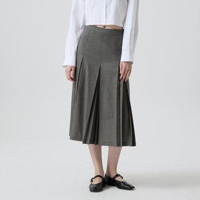 여성 A라인 플리츠 스커트 D BEIGE