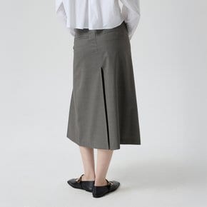 여성 A라인 플리츠 스커트 D BEIGE