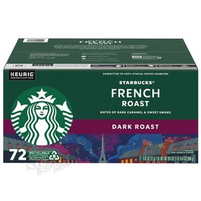 스타벅스 캡슐 커피 다크 프렌치 로스트 72개 STARBUCKS DARK FRENCH ROAST K-CUP, 72-COUNT