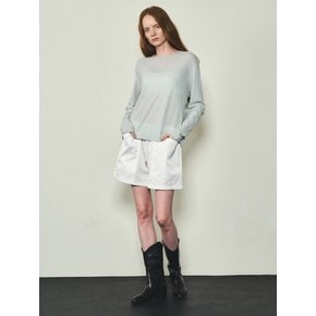 Solid Mesh Long Sleeve T-shirt_CTT327(Pale Blue)