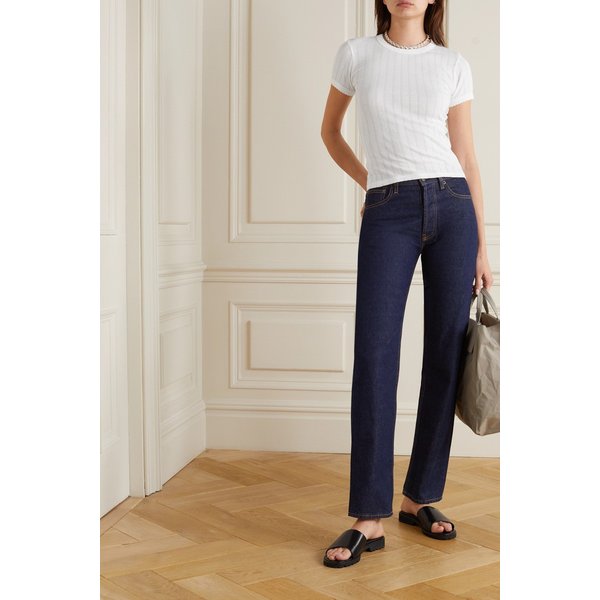 리셋 포인텔 니트 코튼 저지 티셔츠 화이트 31432202864792305