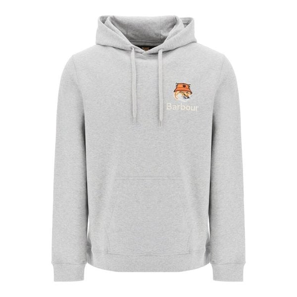 [해외배송] 23FW 바버 X 메종 키츠네 후드 티셔츠 MOL0569 GREY
