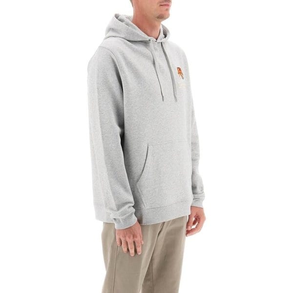 [해외배송] 23FW 바버 X 메종 키츠네 후드 티셔츠 MOL0569 GREY