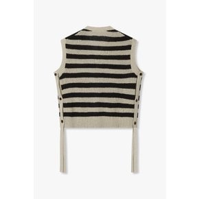 [부산점] 보브)) 브이넥 스트라이프 니트 베스트 (7126250501)