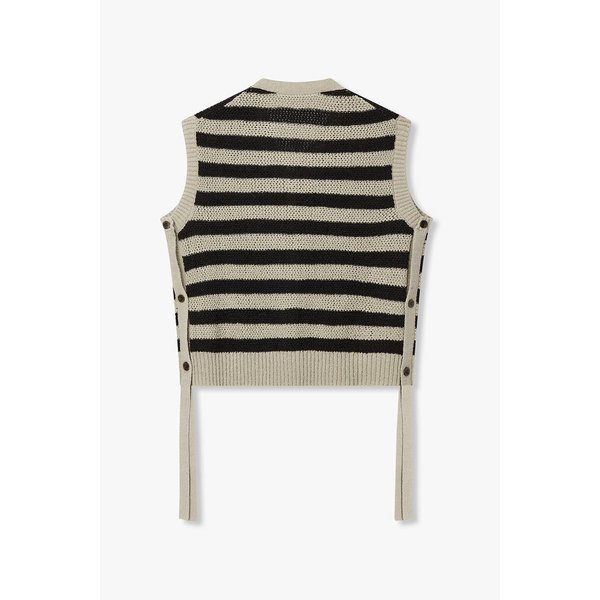 [부산점] 보브)) 브이넥 스트라이프 니트 베스트 (7126250501)