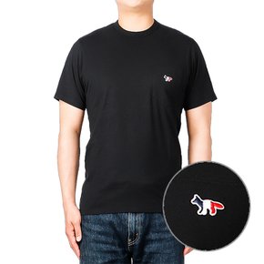 23SS (FM00120KJ0010 BLACK) 남성 트리컬러 폭스 포켓 반팔 티셔츠_