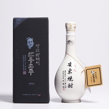  박재서 안동소주 명인 45도 400ml 호리병 선물세트(케이스,쇼핑백 포함)