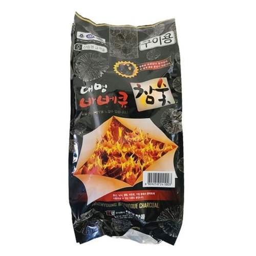 쿨샵 캠핑용 바베큐 참숯 구이전용 참나무숯 1kg