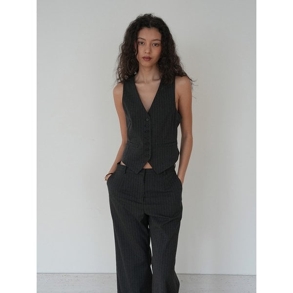 GRAY HALO STRIPE VEST