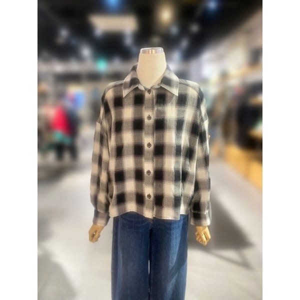 [여주점] 타탄 체크 블라우스 (BABL04511)