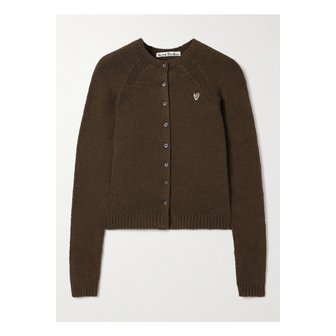 아크네스튜디오 자수  코튼 혼방 가디건 브라운 46376663162871147