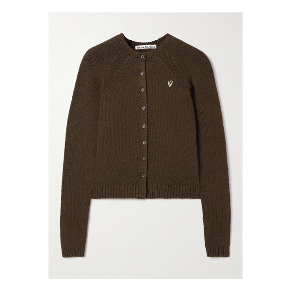 자수  코튼 혼방 가디건 브라운 46376663162871147