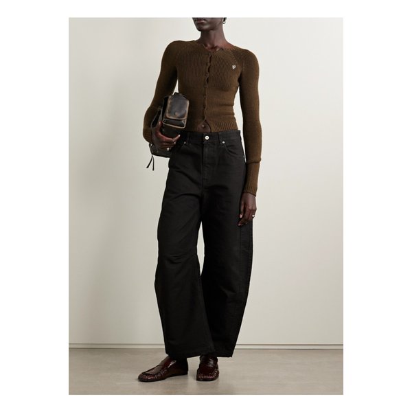 자수  코튼 혼방 가디건 브라운 46376663162871147