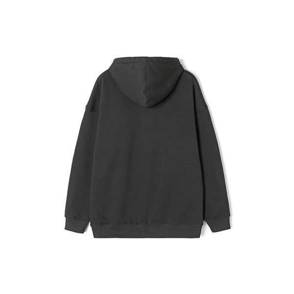 남성 무지 기모 후디 집업 (BLACK) (HBBLTA1)